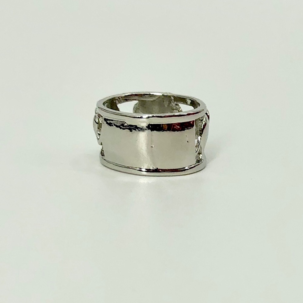 Cute baby elephant 10KT white gold filled ring - Picture 3 of 7